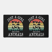 Alleen een meisje dat van dieren houdt bureaumat (Voorkant)