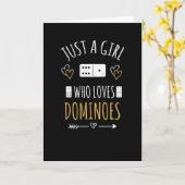 Alleen een meisje dat van Dominoes houdt, speelt D Kaart (Gele Bloem)