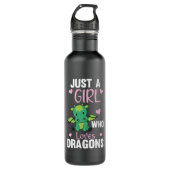 Alleen een meisje dat van Dragons Fantasy Dragon G Waterfles (Voorkant)