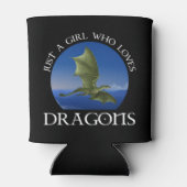 Alleen een meisje dat van Dragons houdt Blikjeskoeler (Achterkant)