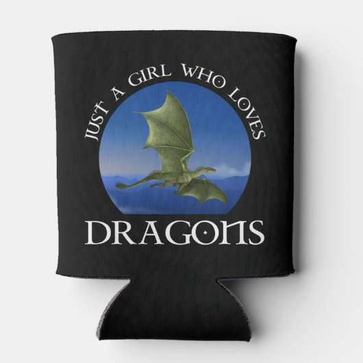 Alleen een meisje dat van Dragons houdt Blikjeskoeler (Achterkant)