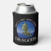 Alleen een meisje dat van Dragons houdt Blikjeskoeler (Blikje Achterkant)