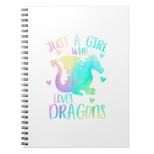 Alleen een meisje dat van Dragons houdt, goot draa Notitieboek (Voorkant)