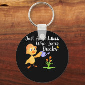 Alleen een meisje dat van Ducks houdt, is eigenaar Sleutelhanger (Voorkant)