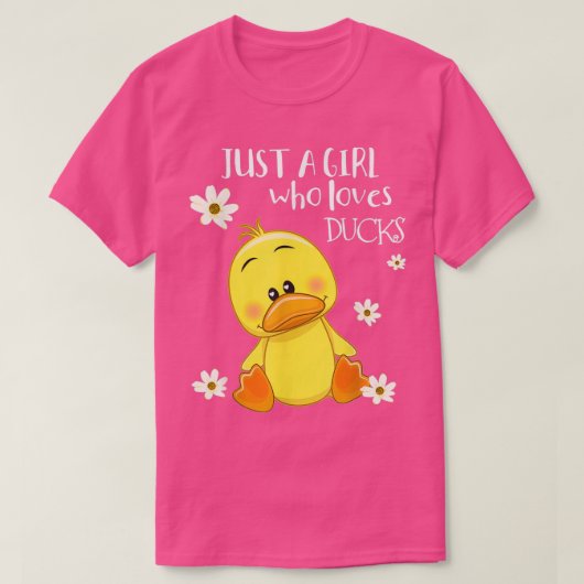 Alleen een meisje dat van Ducks houdt, is eigenaar T-shirt (Design voorkant)