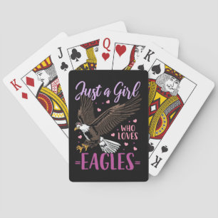 Alleen een meisje dat van Eagles houdt Pokerkaarten