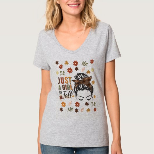 Alleen een meisje dat van een Herfst houdt T-shirt (Voorkant)