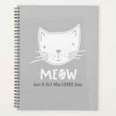 Alleen een meisje dat van een kattenplanner houdt planner (Voorkant)