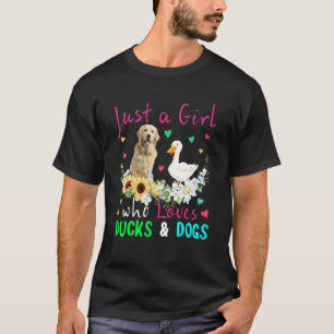 Alleen een meisje dat van eenden houdt en van de b t-shirt