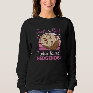 Alleen een meisje dat van egel houdt, stort dieren trui