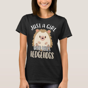 Alleen een meisje dat van egel houdt, stort een di t-shirt