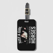 Alleen een meisje dat van Floral houdt Bagagelabel (Voorkant (verticaal))