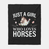 Alleen een meisje dat van Floral houdt Fleece Deken (Voorkant)