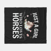 Alleen een meisje dat van Floral houdt Fleece Deken (Voorkant (Horizontaal))