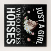 Alleen een meisje dat van Floral houdt    Legpuzzel (Horizontaal)