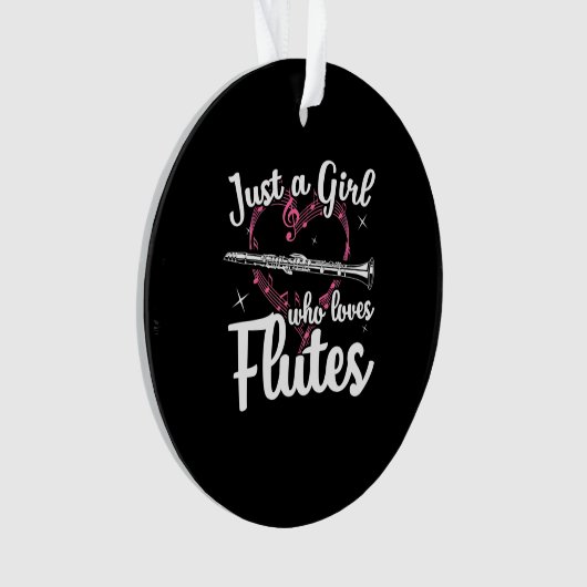 Alleen een meisje dat van fluiten houdt ornament (voorkant)