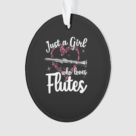 Alleen een meisje dat van fluiten houdt ornament (voorkant)