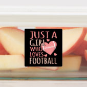 Alleen een meisje dat van Football Player Coach Ga Labels (Aangebracht)