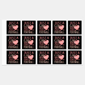 Alleen een meisje dat van Football Player Coach Ga Labels (Vel)