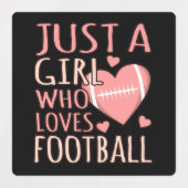 Alleen een meisje dat van Football Player Coach Ga Labels (Design 2)