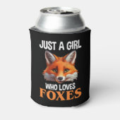 Alleen een meisje dat van foxes houdt blikjeskoeler (Blikje Achterkant)