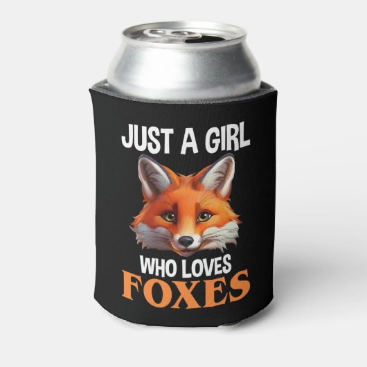 Alleen een meisje dat van foxes houdt blikjeskoeler (Blikje Achterkant)