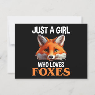 Alleen een meisje dat van foxes houdt briefkaart