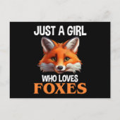 Alleen een meisje dat van foxes houdt briefkaart (Voorkant)