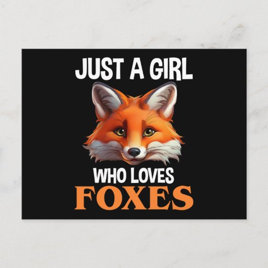 Alleen een meisje dat van foxes houdt briefkaart (Voorkant)