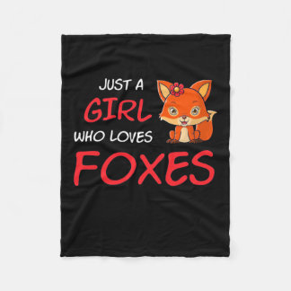 Alleen een meisje dat van foxes houdt fleece deken