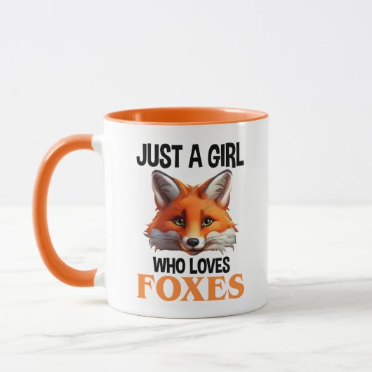 Alleen een meisje dat van foxes houdt mok (Links)