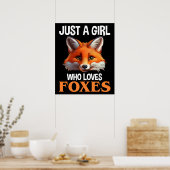 Alleen een meisje dat van foxes houdt poster (Keuken)