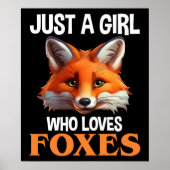 Alleen een meisje dat van foxes houdt poster (Voorkant)