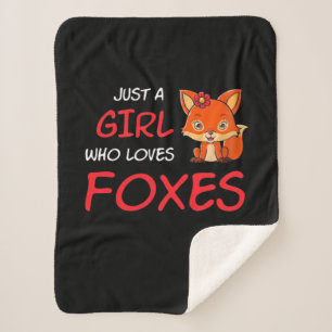 Alleen een meisje dat van foxes houdt sherpa deken