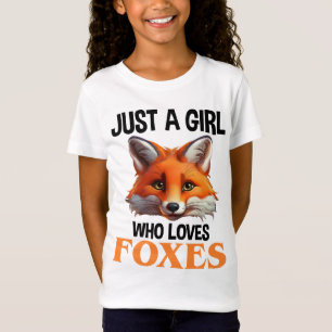 Alleen een meisje dat van foxes houdt t-shirt