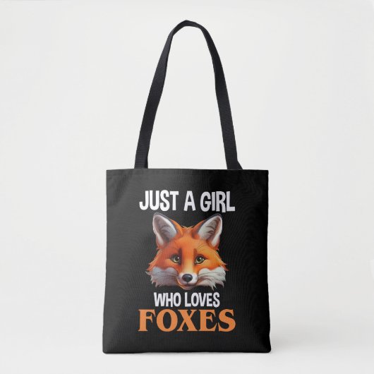 Alleen een meisje dat van foxes houdt tote bag (Voorkant)