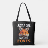 Alleen een meisje dat van foxes houdt tote bag (Achterkant)