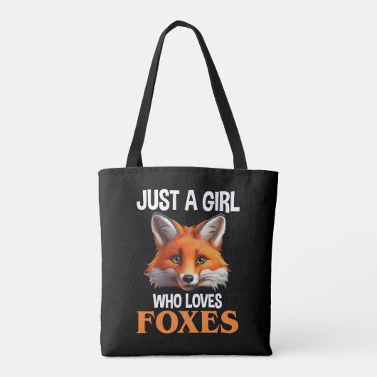 Alleen een meisje dat van foxes houdt tote bag (Achterkant)