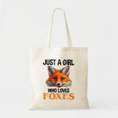 Alleen een meisje dat van foxes houdt tote bag (Voorkant)