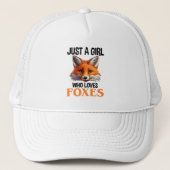 Alleen een meisje dat van foxes houdt trucker pet (Voorkant)
