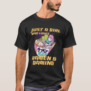 Alleen een meisje dat van games houdt t-shirt