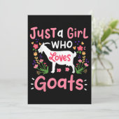 Alleen een meisje dat van geiten houdt kaart (Staand voorkant)