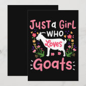 Alleen een meisje dat van geiten houdt kaart (Voorkant / Achterkant)