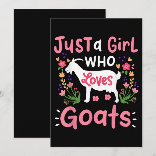 Alleen een meisje dat van geiten houdt kaart (Voorkant / Achterkant)