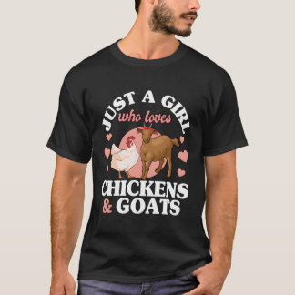Alleen een meisje dat van geiten houdt, meisjes t-shirt