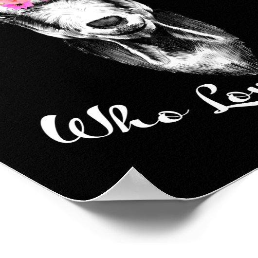 Alleen een meisje dat van geiten houdt poster (Hoek)