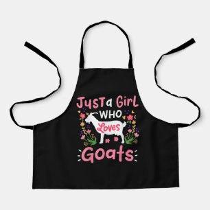 Alleen een meisje dat van geiten houdt schort