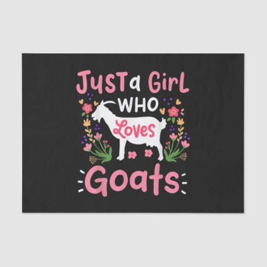 Alleen een meisje dat van geiten houdt tissuepapier (Voorkant)