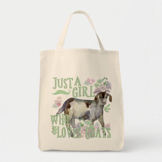 Alleen een meisje dat van geiten houdt tote bag (Voorkant)
