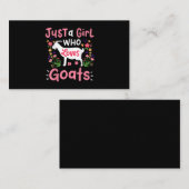 Alleen een meisje dat van geiten houdt visitekaartje (Voorkant / Achterkant)